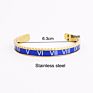 Roman Bangle Natural Stone Beads Gemstone Macrame Bracelet Men Jewelry Bracelet Set Design Stainless Steel Cuff Bracelets