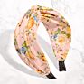 Rose Flower Printed Collection Cross Knot Fabric Women Hair Band Headband Accessories F419