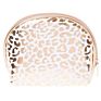 Rose Gold Leopard Print Cosmetic Bag Trio