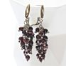 Rose Quartz Natural Stone Beads Earring , Handmade Earrings in , Cluster Earrings