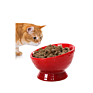 Round Ceramic Gloss Dog Bowl Rust Orange Size Medium Durable Dog Food and Water Pet Dish