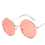 Round Pink Sunglasses Ladies Sunglasses Ladies Alloy Mirror Women Black round Frame Sunglasses Colorful Ocean Film