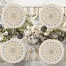 Round Placemats Boho Tassels Table Mats 13 Inch Black and Cream Cotton Woven Heat Proof Washable Circle Kitchen Placemats for T
