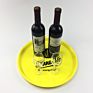 round Printed Beverage Bar Beer Party Serving Trays With