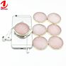 Round Rose Quartz Golden Rim Edge Mobile Elastic Phone Stand Sticker Handle Finger Grip Holder Socket