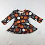 Rts Childrens Boutique Clothing Kids Set T Shirt Bell Bottom Pants Pumpkin Halloween Printing Girls Fall Outfit