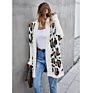 Rts Crazy Women's Loose Knitted Leopard Cardigan Sweaters