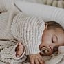 Rts Crew Neck Girls Knit Wear Outfit Cute Kids Pullover Cotton Speckled Sweater