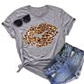 Rts Leopard Cheetah Lip Printed T Shirt Women Tee Shirt Top Women