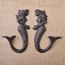 Rustic Antique Decorative Mermaid Cast Iron Wall Hanging Hooks