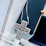 S925 Silver Set Cross Necklace Pendant Women and Men Pendants Jewelry Accessories