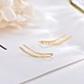 S925 Sterling Silver U Shape Minimalist 14K Gold Filled Ear Crawler Earrings Climber