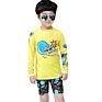 Sbart Printed Long Sleeve Rash Guard Boys Two Piece Swim Shirt for Kids Swimming Surfing Suit Swimsuit for Boy