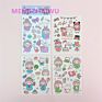 School Gifts Promotion 4 Sheets/Bag Notebook Decorative Foil Sticker Waterproof Cartoon Cute Washi Sticker