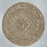 Seagrass and Corn Husk Pouf Ottoman