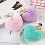 Sell Cheer Heart Key Chain Fluffy Keychain Pompom Tassel Pompom Ball Pom Pom Keychain