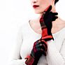 Sell Cute Symmetric Plaid Gloves for Women Women Woolen Fabric Touchscreen Gloves