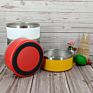 Sell Dog Food Bowl Double Wall Pet Food Feeding Stainless Steel Dog Bowl Anti-Slip Power Coated 9 Color in Stock