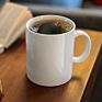 Seller Gift Ceramic Cup, Reusable Personalized Logo Print White Earthenware Sublimation Coffee Mug
