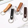 Senior Short Two-Layer Cowhide Popular Vintage Car Leather Keychain