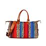 Serape Duffle Travel Bag Women Monogrammed Canvas Leopard Sunflower Duffle Weekender Tote Bag