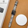 Service Genuine Leather Stitching Silicone Rubber Watch Band