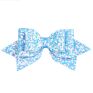 Shiny Leather Hair Accessories Ribbon Colorful Big Hair Bows Clips for Girls Kids