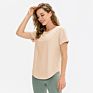 Short Sleeve Yoga Sportswear Swallowtail and Skirt T-Shirt