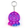 Silicone Resin Cartoon Key Chain Anime Soft Rubber Pvc Push Pop Fidget It Bubble Fidget Boba Keychain for Woman Girl