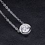 Silver Jewelry 6.5Mm round Shape Diamond 925 Silver Cubic Zirconia Necklace
