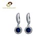 Silver Jewelry Blue Sapphire Stone 925 Earring Marquise Dangle Drop Earrings Womens Earrings Trending