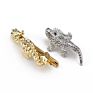 Silver Luster Lizard Copper Men Necktie Bar Animal Design Tie Clips