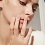 Silver Open Stackable 925 Sterling Jewelry Adjustable Cz Gold Moon Gift Engagement Women Dilver Wedding Simple Ring