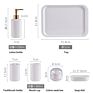 Simple Ceramic Bathroom Accessories Set Soap Dispenser Dish Toothbrush Holder Tumbler Cup Organizer