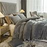 Simple Design Fuzzy Comforter Velvet Duvet Cover Set