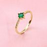 emerald stone ring 925 sterling silver emerald ring