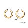 Simple No Piercing Ear Cuff Earrings Stainless Steel Gold Plated Clip on Earrings for Women Jewelry Gift