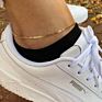 Simple Thin Silver Gold Chain Color Ankle Cuban Gold Stainless Steel Link Anklet