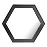 Simply Hangs Geometrical Hexagon Woodframe Wall Mirror to Make up for the Family Mirror