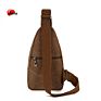 Single Shoulder Men Chest Bag Khaki Insulated Canvas Retro Travel Crossbody Sling Bag for Daily Use