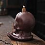 Skull Head Backflow Incense Burner Halloween Led Lamp Decoration