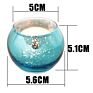 Sky Blue Modern Home Decoration Antique Crystal Candle Holder Set of 12 Pcs