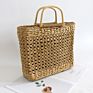 Sling Shoulder Handicrafts Woven Wicker Flax Weave Picnic Beach Rattan Straw Bag