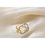 Small Design Personalized Pearl Female Ins Cool Temperament Geometric Square Index Finger Sense Ring