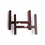 Small Mini Black Mid Century Modern Plant Pot Stand Holder Antique Dark Bamboo Wooden Adjustable Plant Stand for Indoor