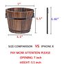 Small Wooden Bucket Barrel Planters Rustic Flower Planters Pots Boxes Container with Drainage Holes