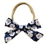 Soft Thin Headbands with 3 Inch Floral Cotton Hair Bow Hairband Hair Bands Accessories for Newborn Toddler Baby Girls