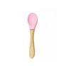 Soothing Gums Organic Eco Friendly Food Grade Silicone Wooden Training Spoons