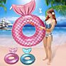 Sparkling Pvc Floating Mermaid Tail Swimming Ring Water Park Inflatable Swimming Ring