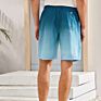 Sport Shorts Plaid Drawstring Shorts Men Patched Ombre Drawstring Swim Trunks